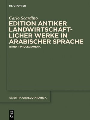 cover image of Edition antiker landwirtschaftlicher Werke in arabischer Sprache